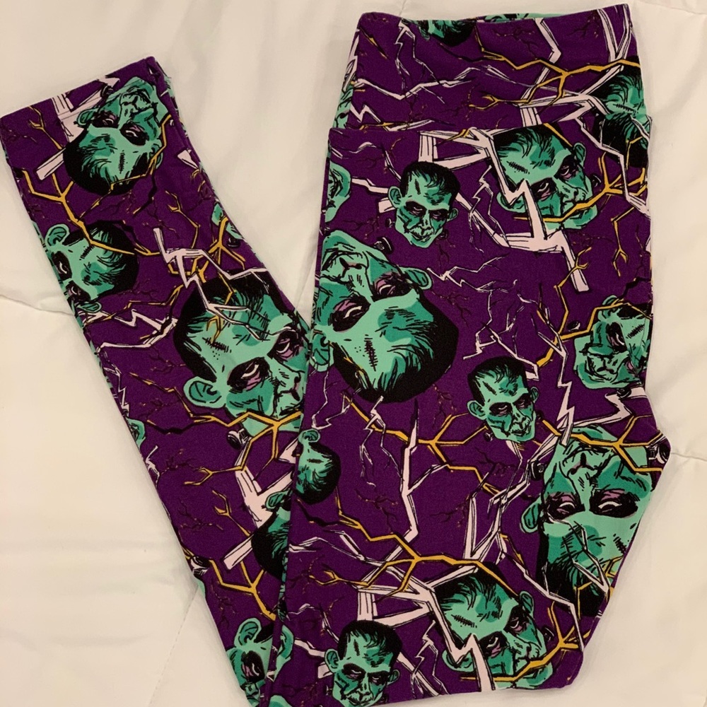 Frankenstein Purple LuLaRoe Leggings. Tall & Curvy